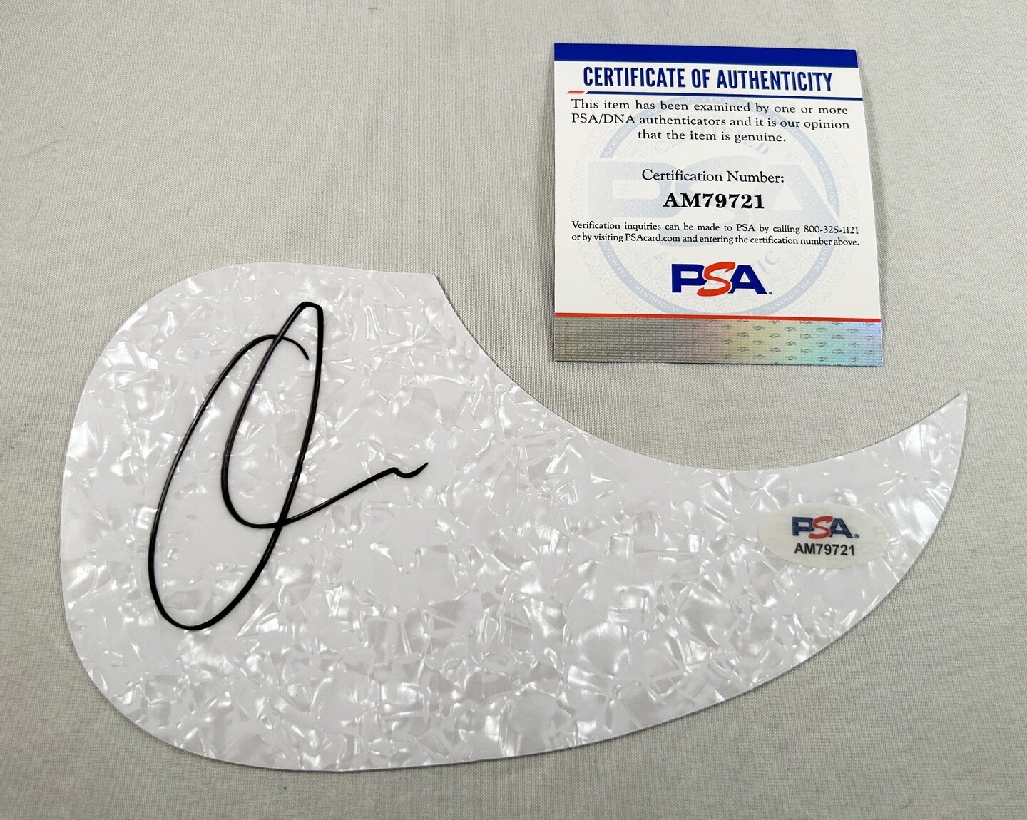 Ozuna Autographed Acoustic PickGuard PSA/DNA 1 COA
