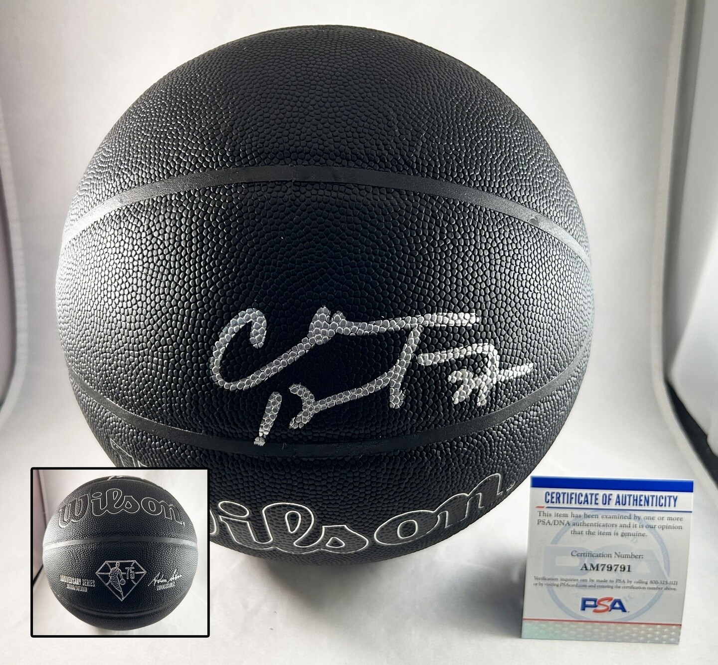 Charles Barkley Signed Basketball 75th Anniversary Phoenix Suns PSA/DNA COA
