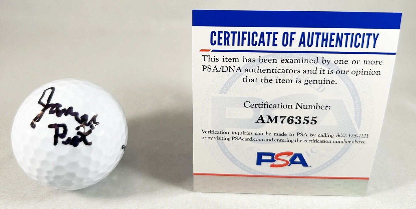 James Piot Signed Golf Ball PSA/DNA COA
