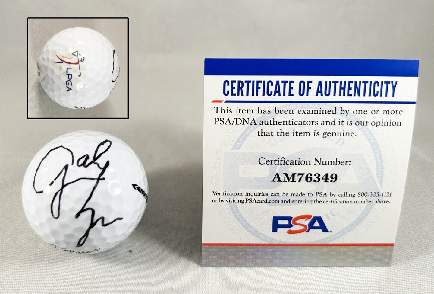 Gaby Lopez Signed Golf Ball LPGA PSA/DNA COA

