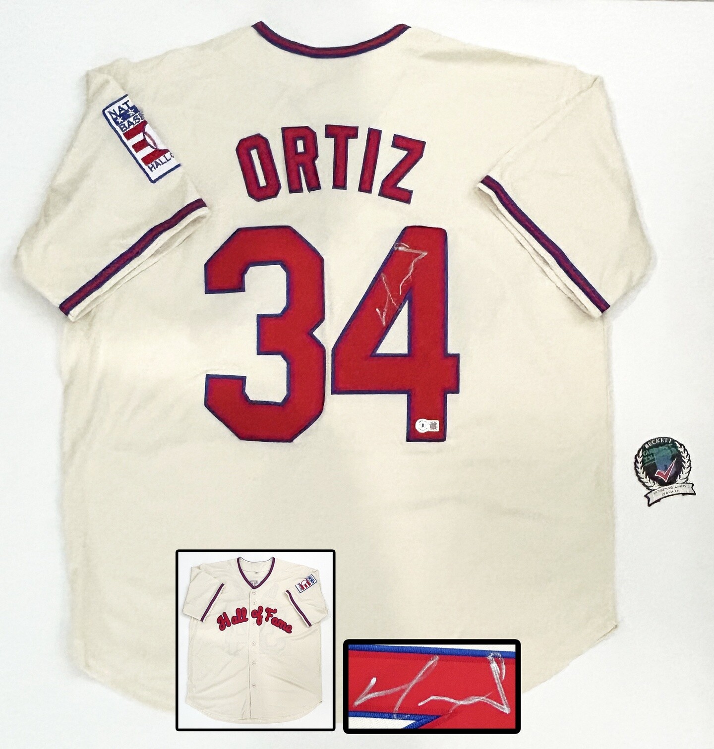 David Ortiz Signed Boston Red Sox HOF Hall of Fame Jersey Big Papi Beckett BA...
