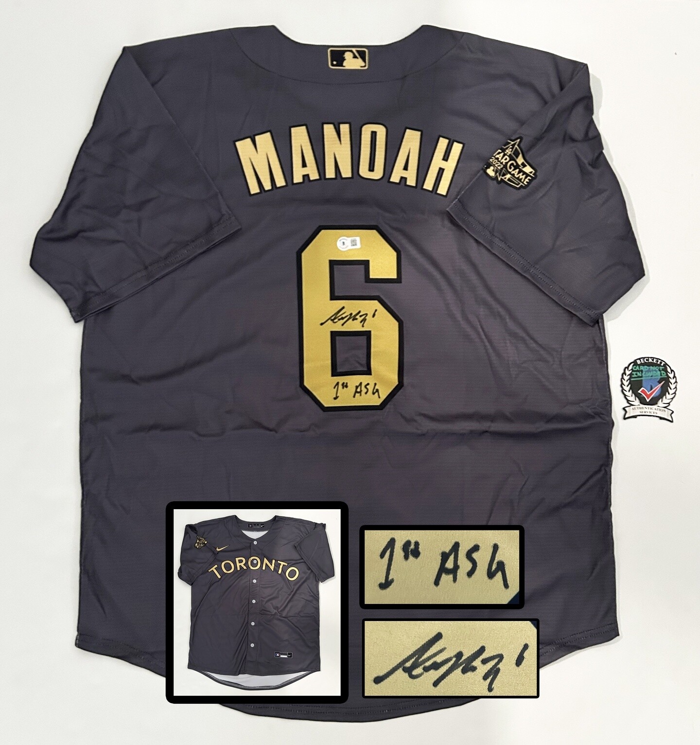 Alec Manoah Signed Jersey 2022 All Star Toronto Blue Jays Beckett BAS 1 COA
