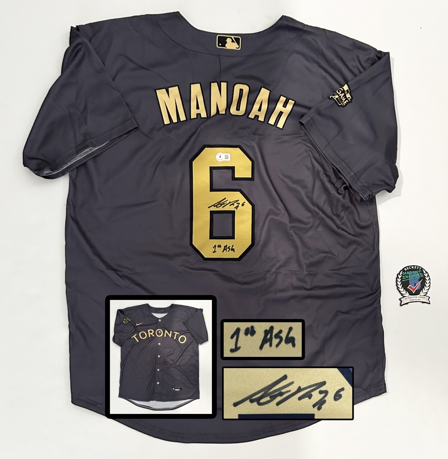Alec Manoah Signed Jersey 2022 All Star Toronto Blue Jays Beckett BAS COA
