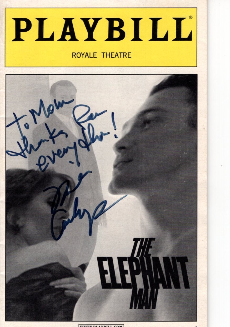 BILLY CRUDUP Autographed Signed THE ELEPHANT MAN Playbill - To Mom
