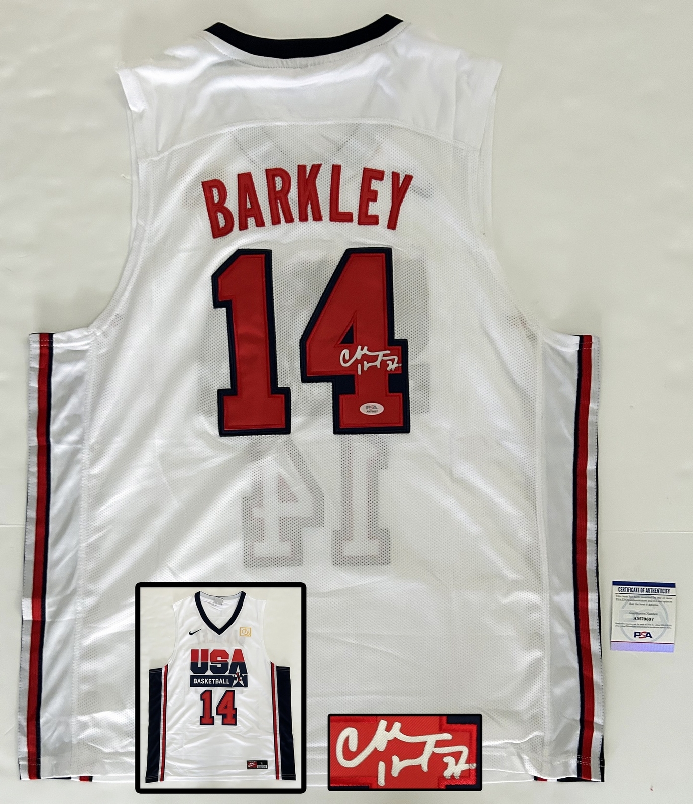 Charles Barkley Signed Jersey JSA 2020 Tokyo Olympics PSA/DNA COA

