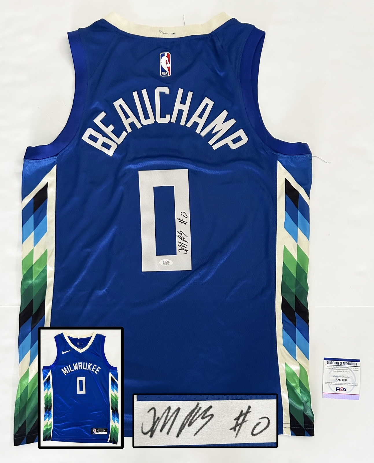 MarJon Beauchamp Signed Jersey Milwaukee Bucks PSA/DNA COA
