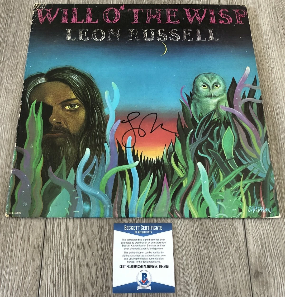LEGEND LEON RUSSELL SIGNED WILL O' THE WISP ALBUM w/PROOF & BECKETT BAS COA

