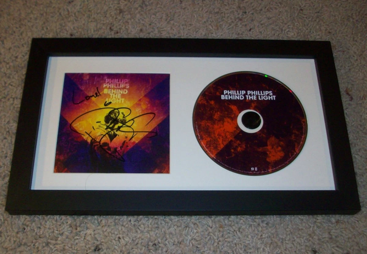 PHILLIP PHILLIPS SIGNED AUTOGRAPH BEHIND THE LIGHT FRAMED CD w/EXACT PROOF
