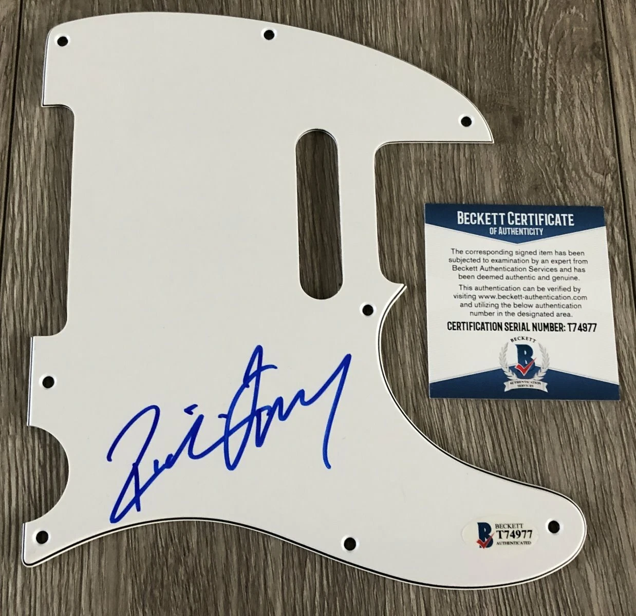 RICHIE FURAY SIGNED BUFFALO SPRINGFIELD GUITAR PICKGUARD w/PROOF BECKETT BAS COA
