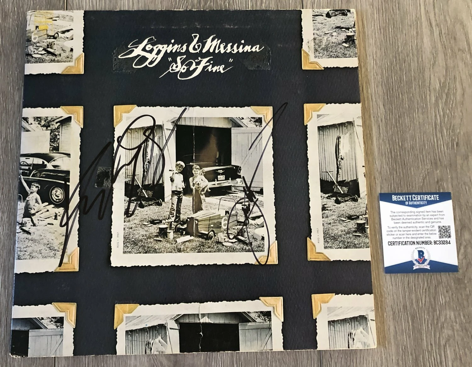KENNY LOGGINS & JIM MESSINA SIGNED SO FINE ALBUM w/EXACT PROOF & BECKETT BAS COA
