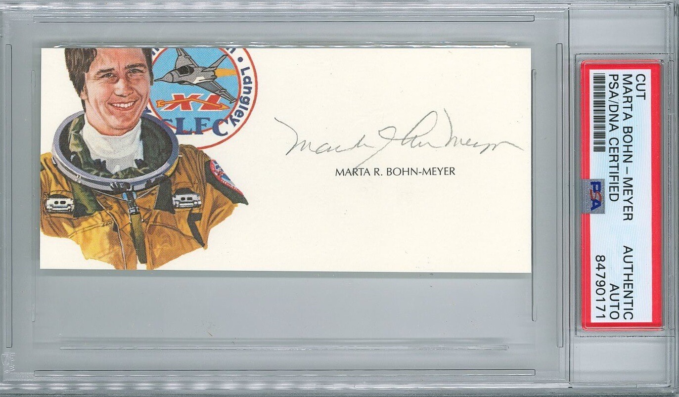 MARTA BOHN-MEYER SIGNED CUT SIGNATURE PSA DNA 84790171 (D) SR-71 PILOT

