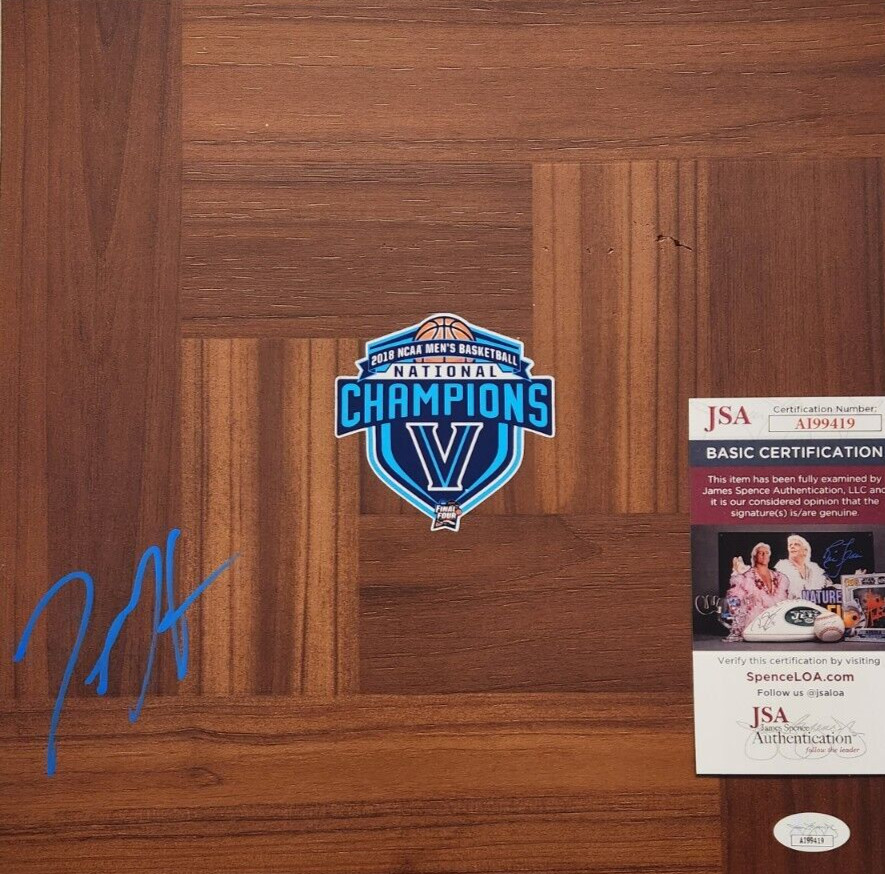 Donte DiVincenzo Signed Floorboard JSA COA #AI99419 Villanova 2018 Champions
