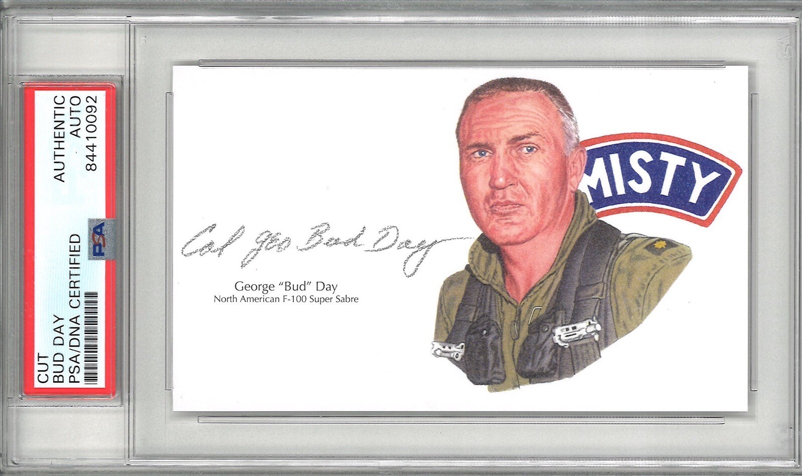 GEORGE BUD DAY SIGNED CUT SIGNATURE PSA DNA 84410092 (D) MOH RARE FULL AUTOGRAPH

