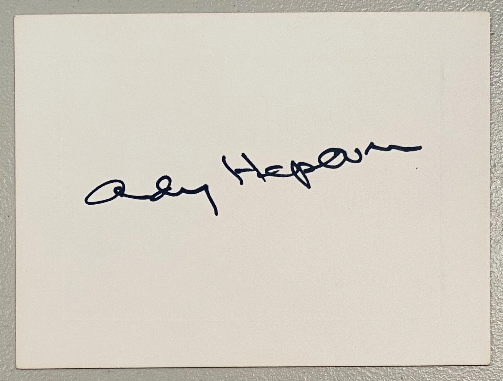 Audrey Hepburn Signed Autographed 4.5 x 6 Card Beckett BAS LOA My Fair Lady
