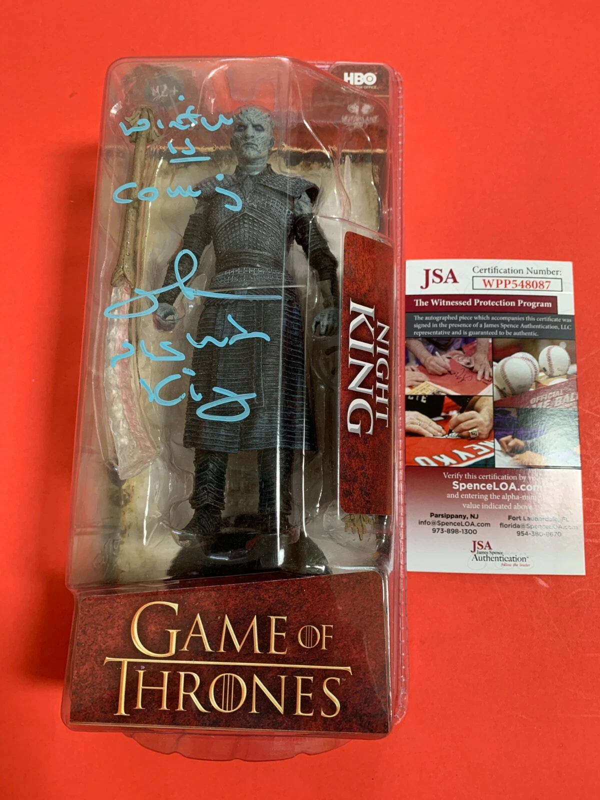 Richard Brake Night King Game of Thrones Toy Figurine Signed Auto JSA COA
