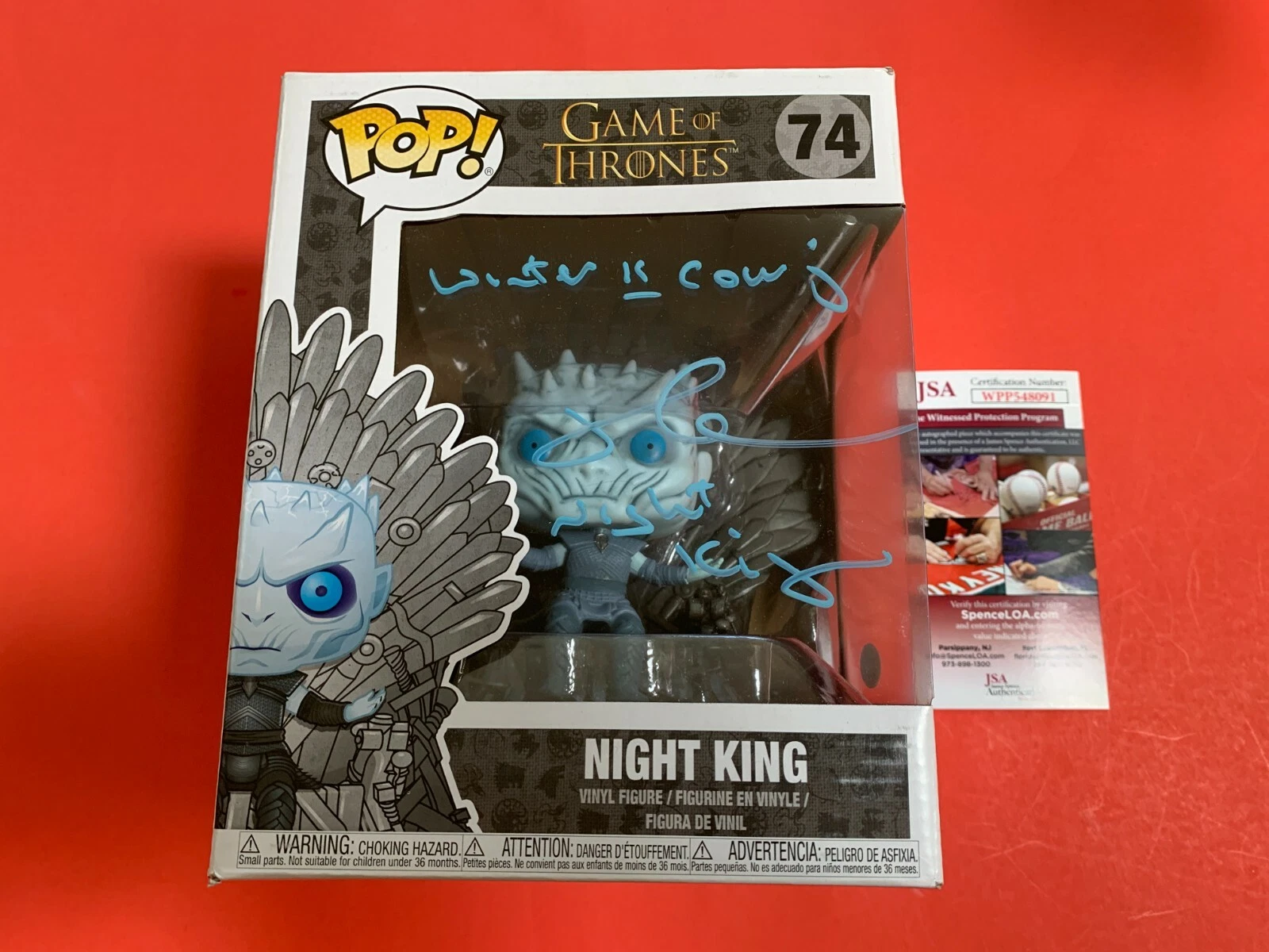 Richard Brake Night King Game of Thrones Toy Funko Pop Signed Auto JSA COA
