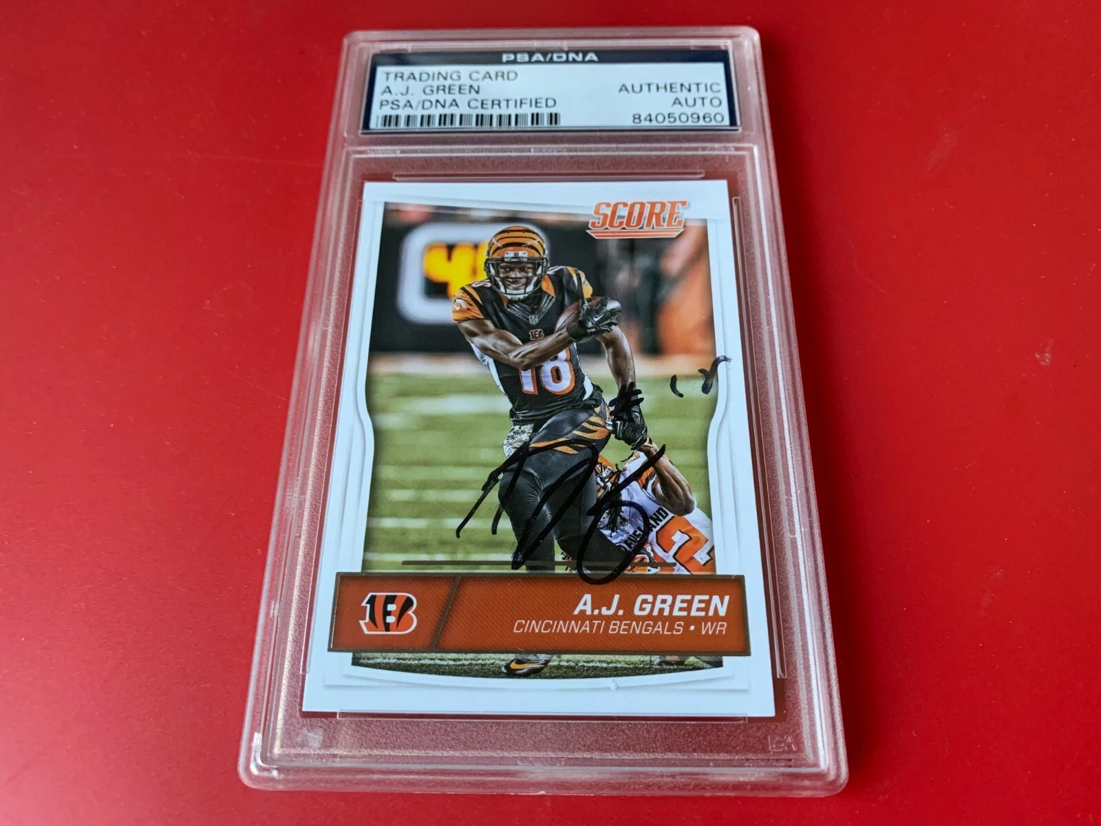 A.J. Green Bengals 2016 Score Card Signed Auto PSA/DNA ENCAPSULATED
