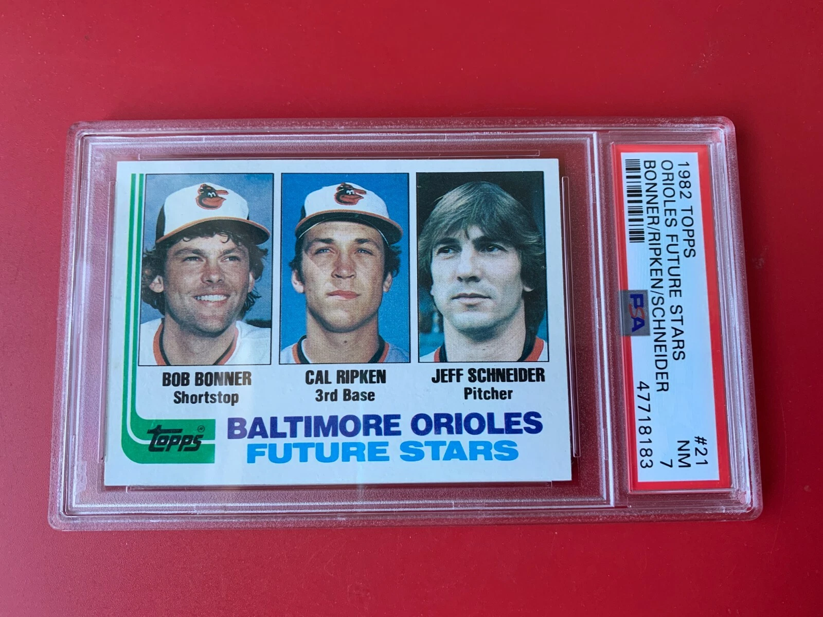 Cal Ripken Jr. HOF Orioles 1982 Topps Future Stars Rookie PSA 7

