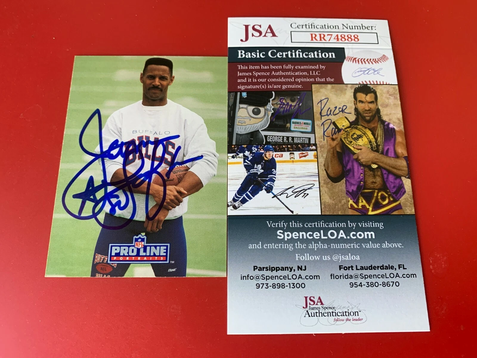 James Lofton 1991 NFL Pro Line Card Signed Auto JSA COA
