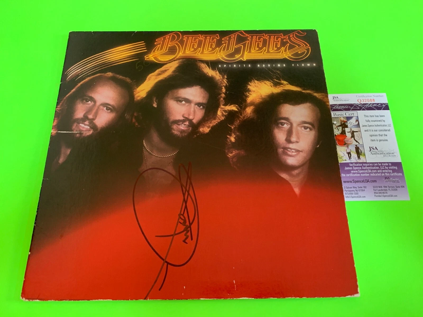 Barry Gibb Bee Gees Spirits Having Signed Auto 12