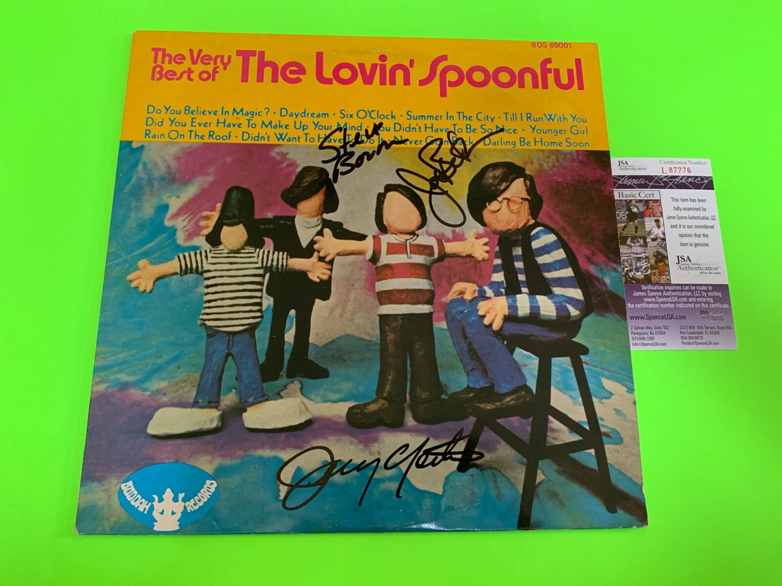 Steve Boone The Lovin' Spoonful 3x Signed Auto 12