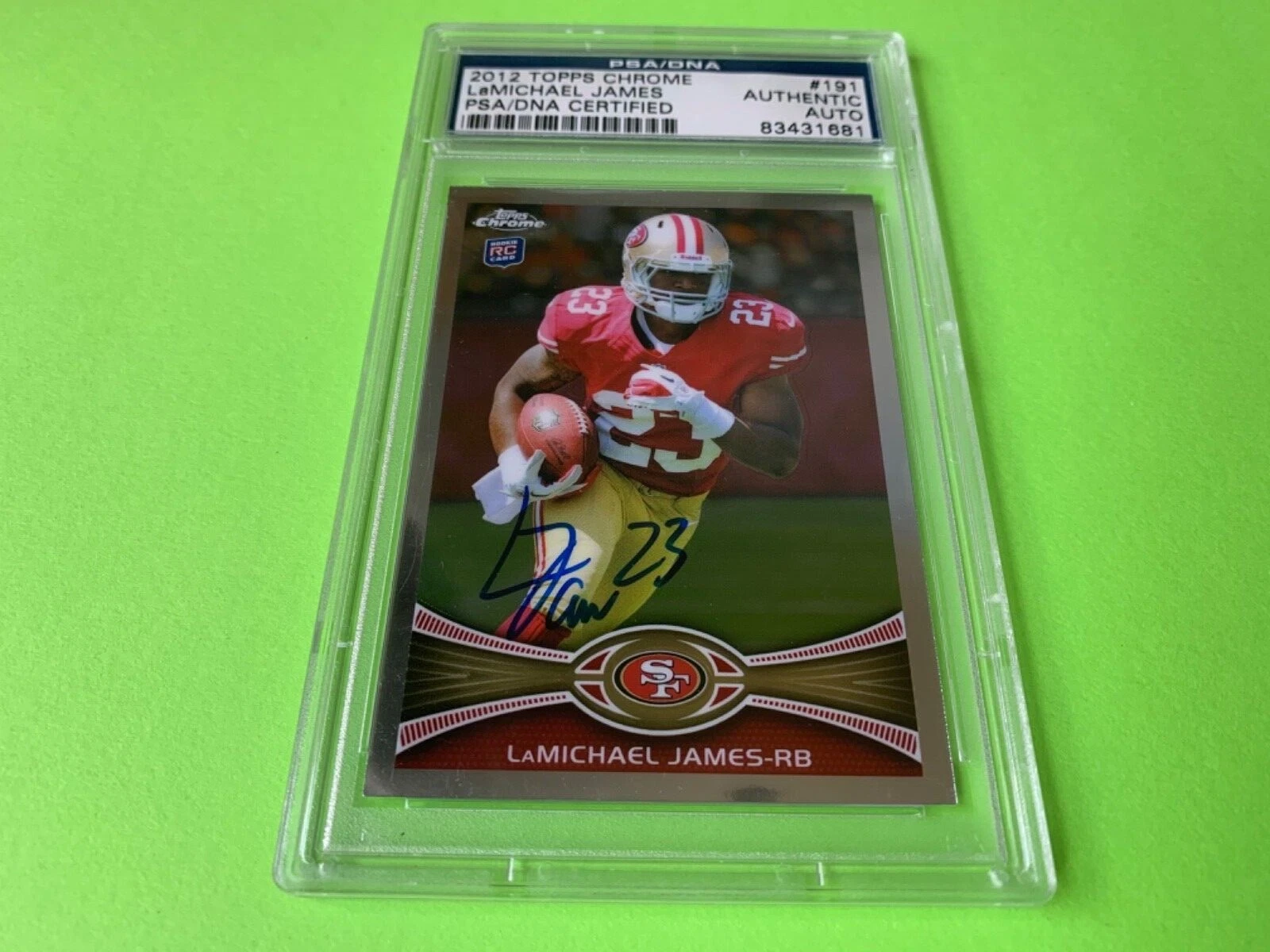 LaMichael James 2012 Topps Chrome Rookie Card #191 PSA/DNA Certified Auto
