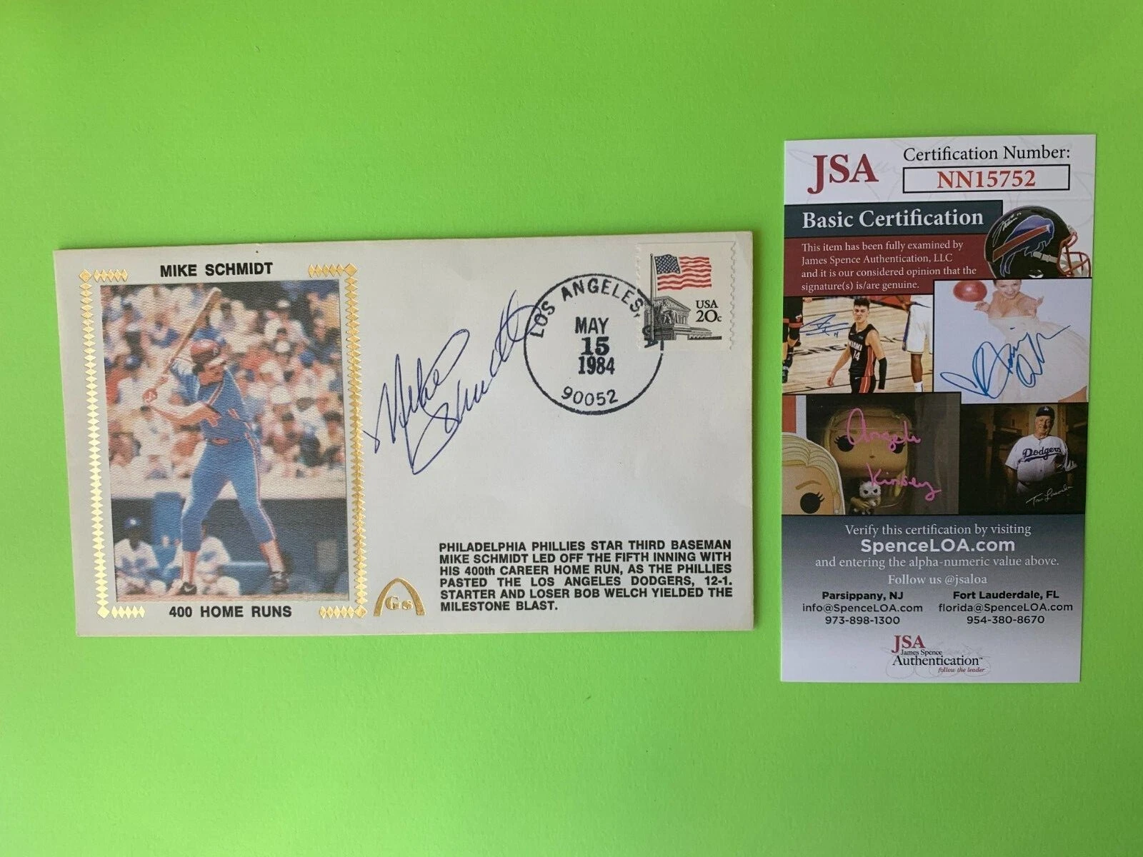 Mike Schmidt Phillies Cachet Envelope First Day Cover Signed Auto JSA COA

