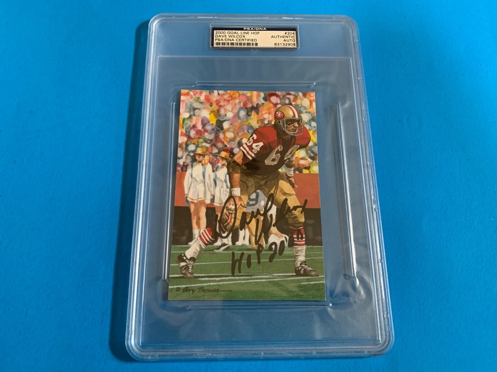 Dave Wilcox 49ers Goal Line Art Card Signed Auto PSA/DNA
