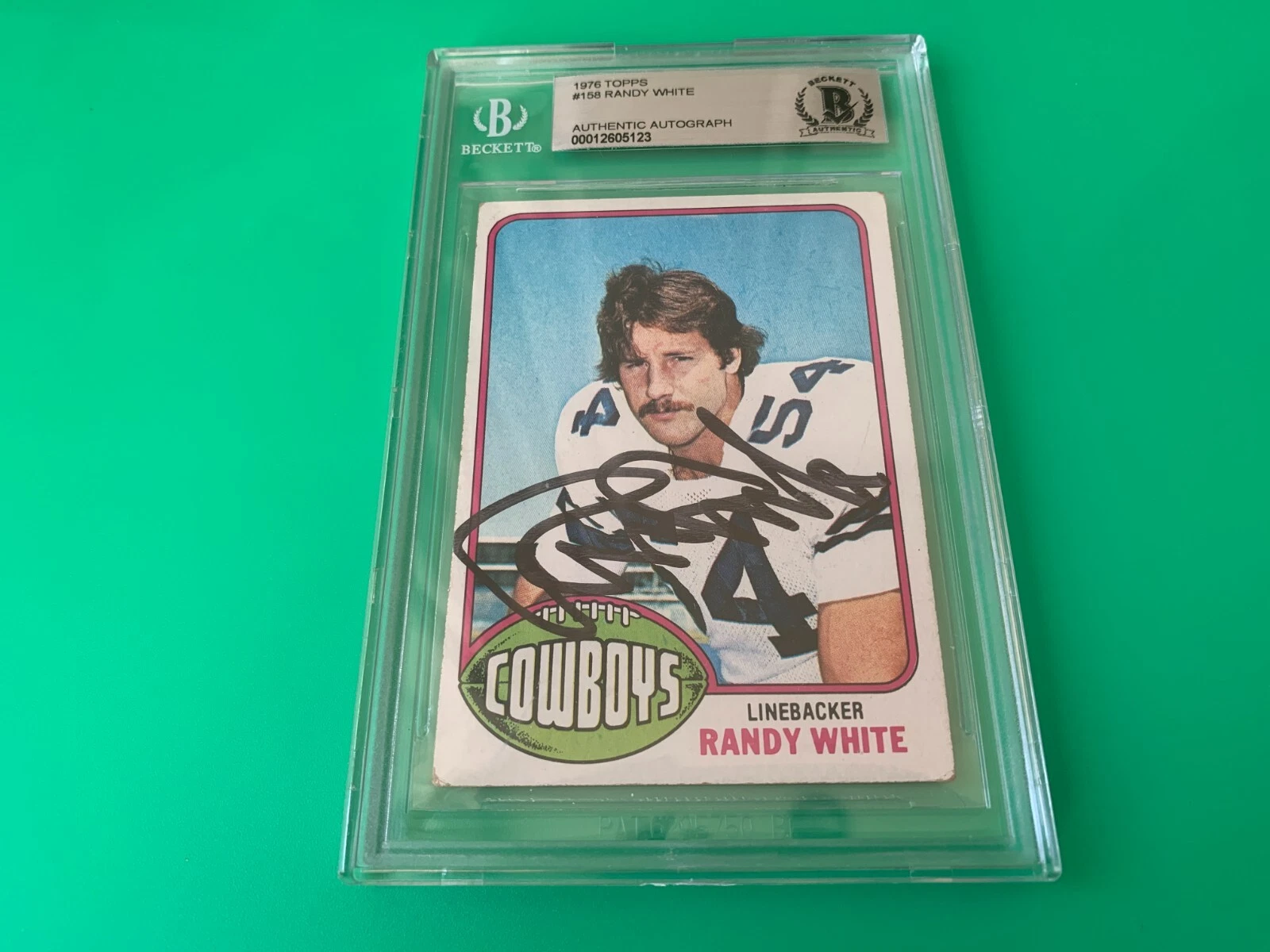 Randy White HOF COWBOYS 1976 Topps Signed Auto Beckett BAS ENCAPSULATED
