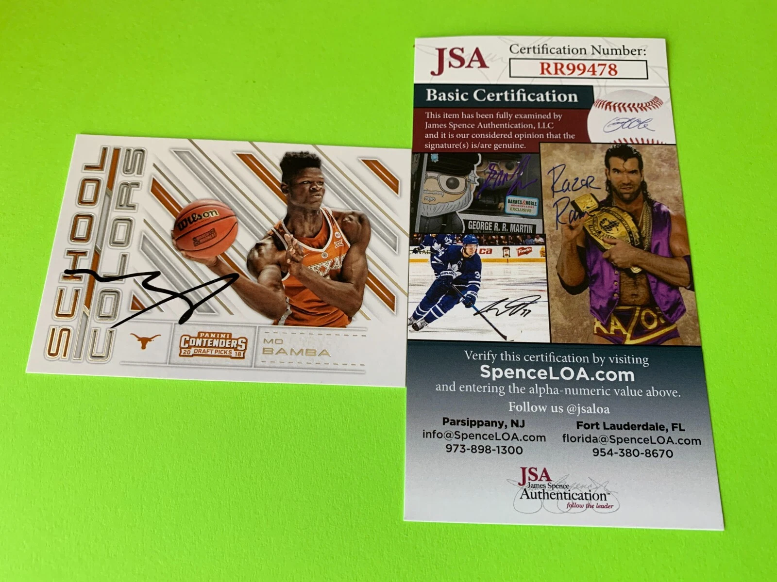 Mo Bamba 2018 Panini Contenders Draft Picks Card Signed Auto JSA COA
