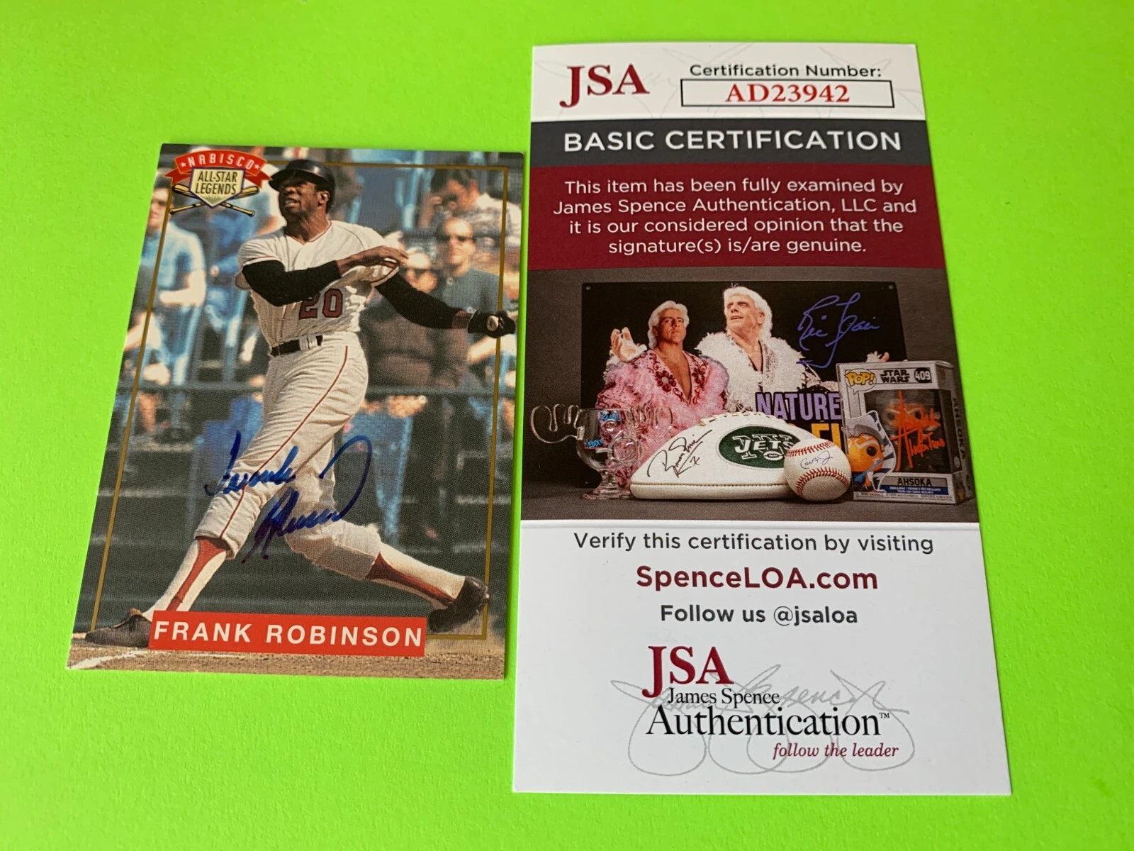 Frank Robinson HOF 1994 Nabisco All-Star Legends Card Signed Auto JSA COA
