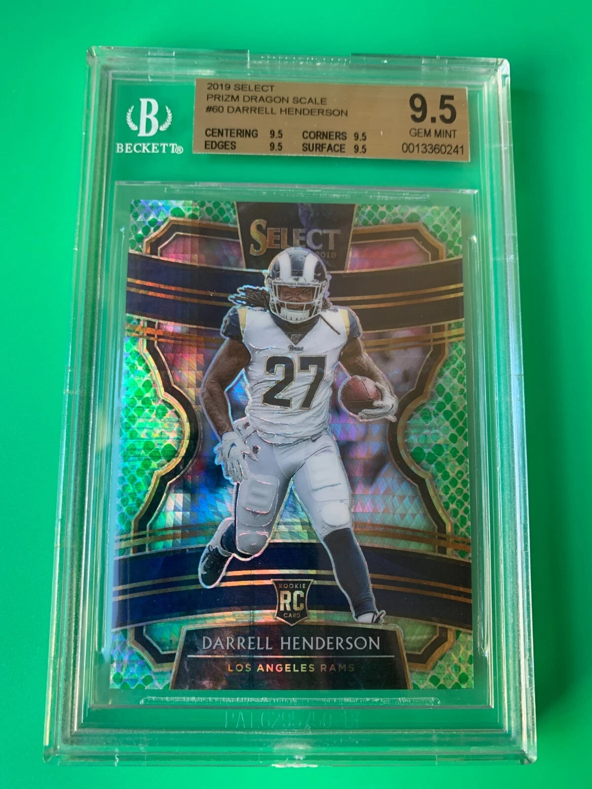 Darrell Henderson Rams 2019 Select Prizm Dragon /88 ROOKIE Card BGS 9.5 GEM MINT
