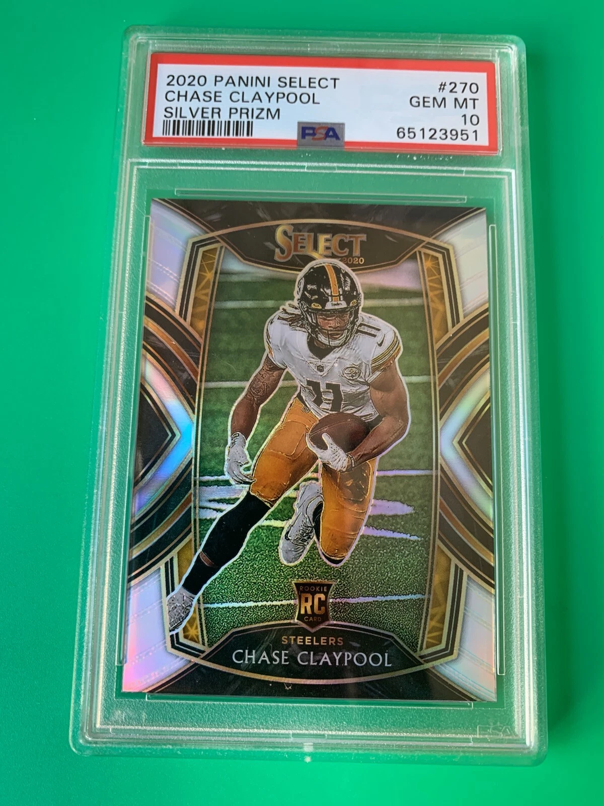 Chase Claypool Steelers 2020 Select Prizm Silver ROOKIE Card PSA 10 GEM MINT
