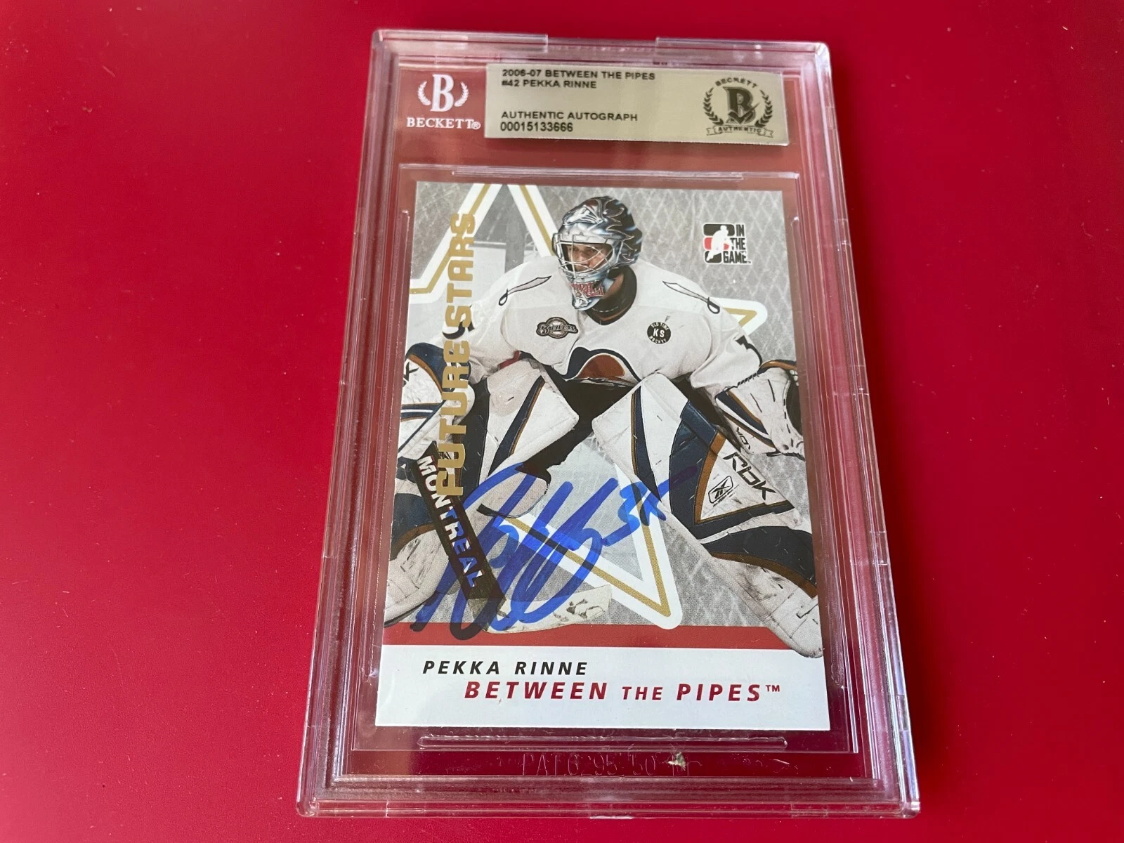 Pekka Rinne Predators 2006-07 Between the Pipes Card Signed Auto Beckett BAS
