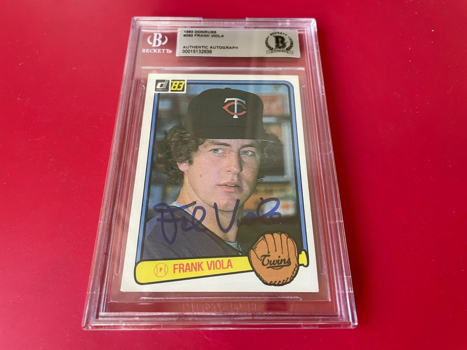 Frank Viola Twins 1983 Donruss Rookie Card Signed Auto Beckett BAS Slabbed
