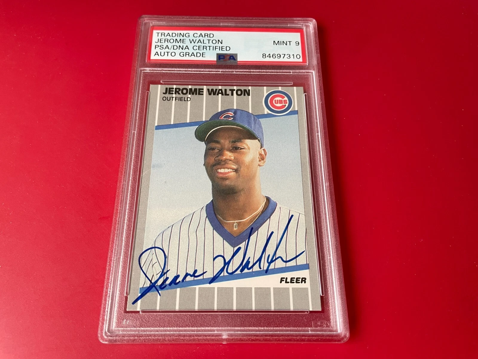 Jerome Walton Cubs 1989 Fleer Card Signed Auto PSA/DNA Encapsulated
