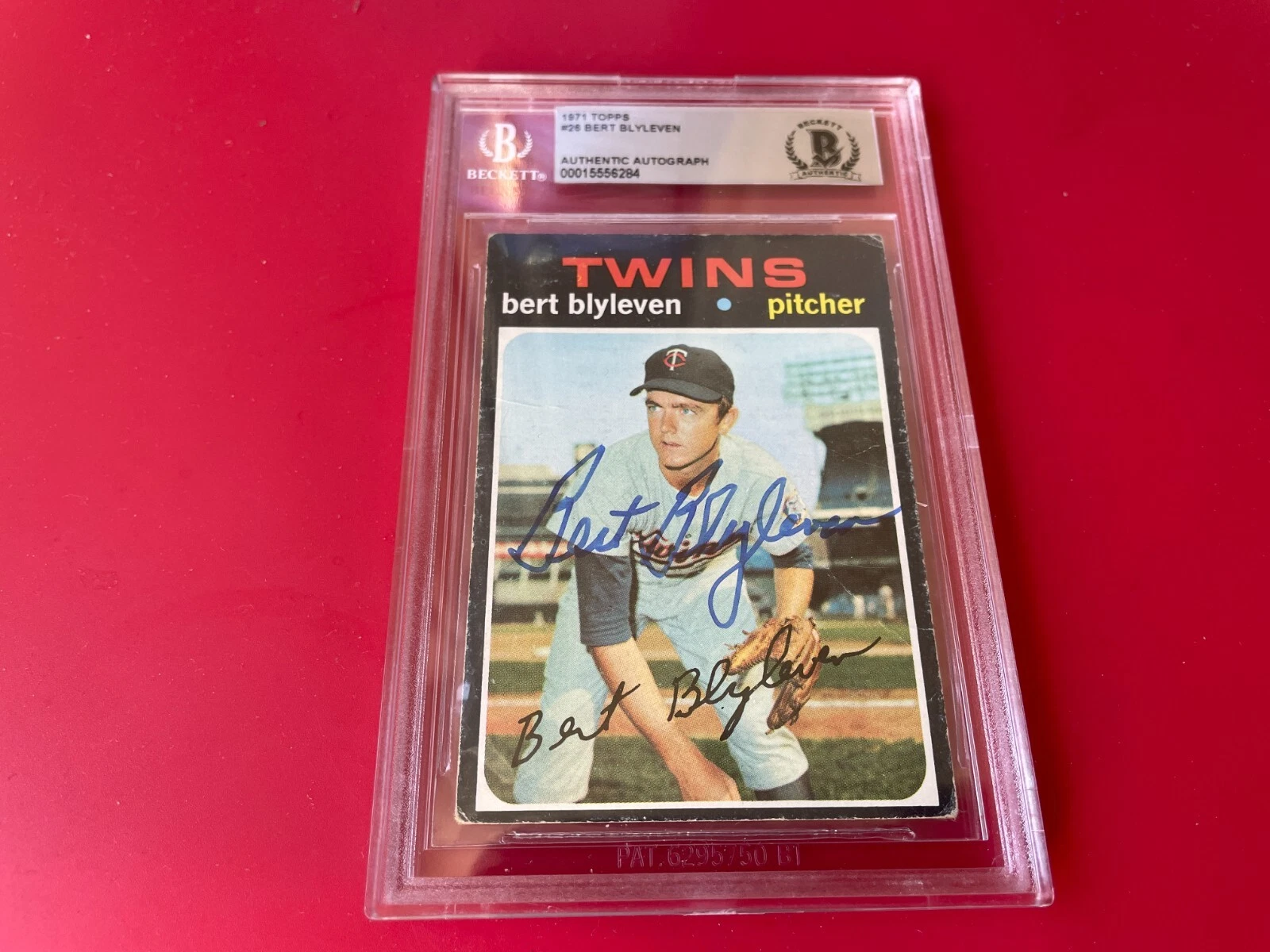 Bert Blyleven Twins HOF 1971 Topps Rookie Card Signed Auto Beckett BAS Slabbed
