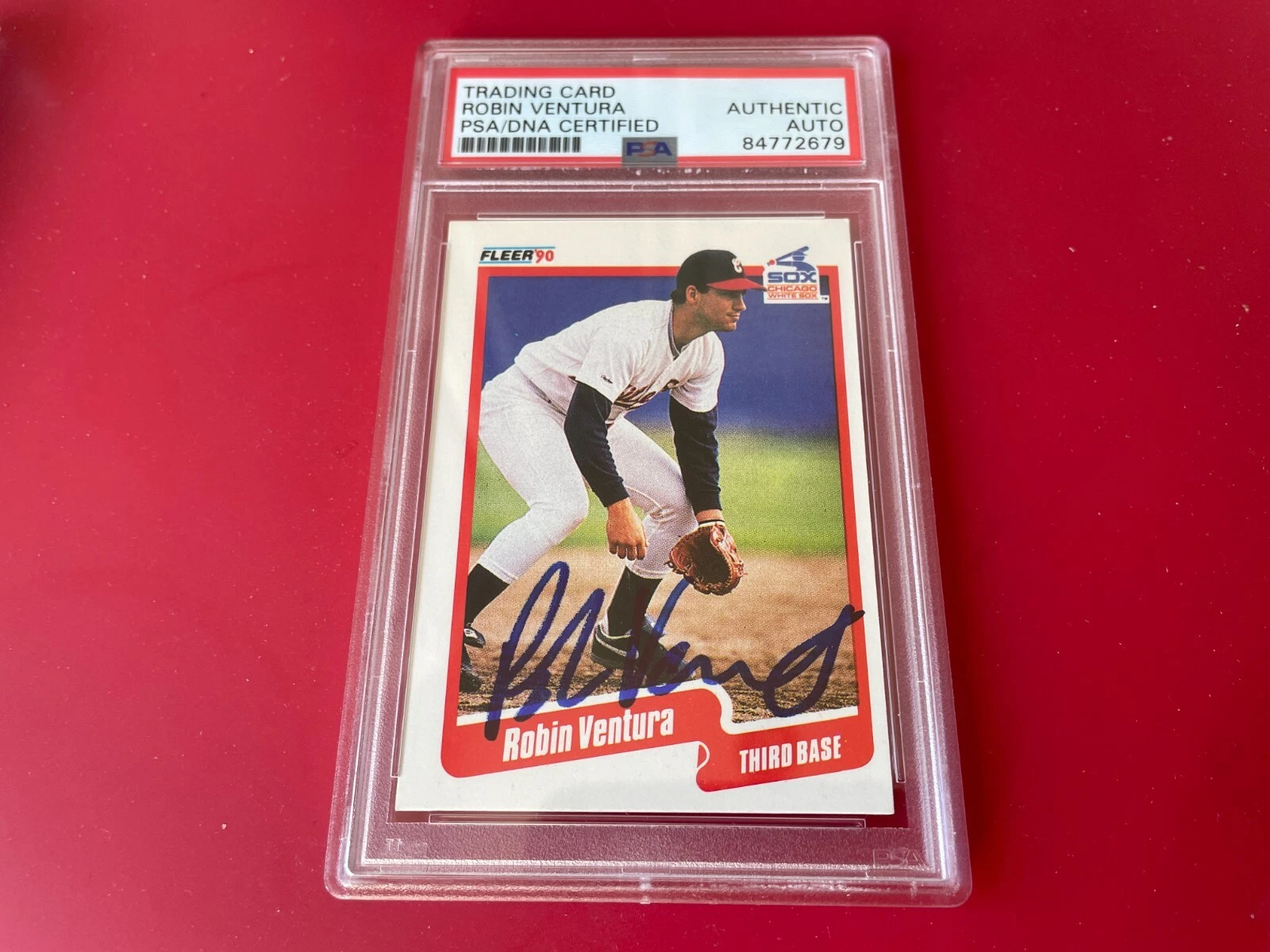 Robin Ventura 1989 Fleer Card Signed Auto PSA/DNA ENCAPSULATED
