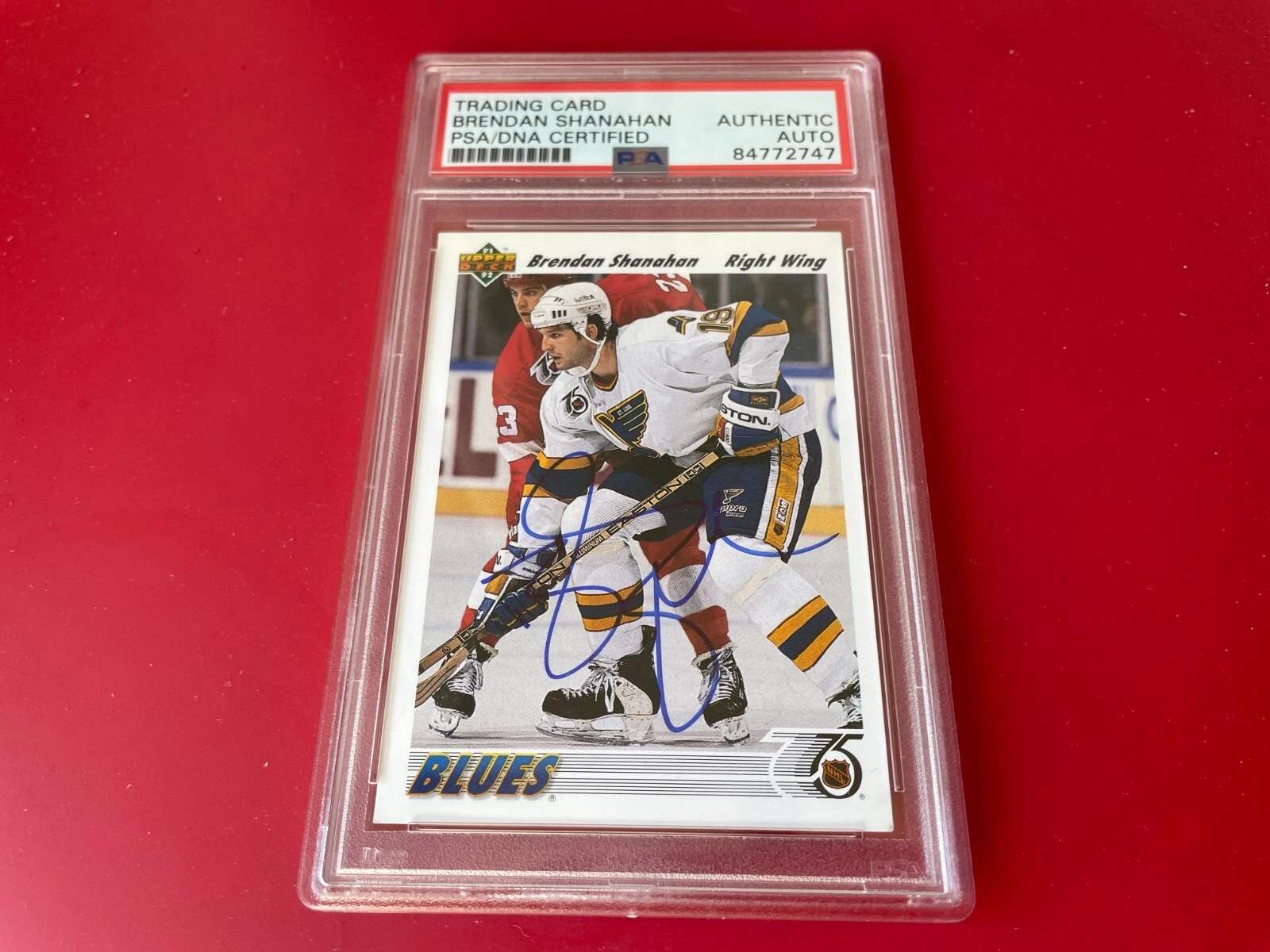 Brendan Shanahan Blues 1991-92 Upper Deck UD Card Signed Auto PSA/DNA
