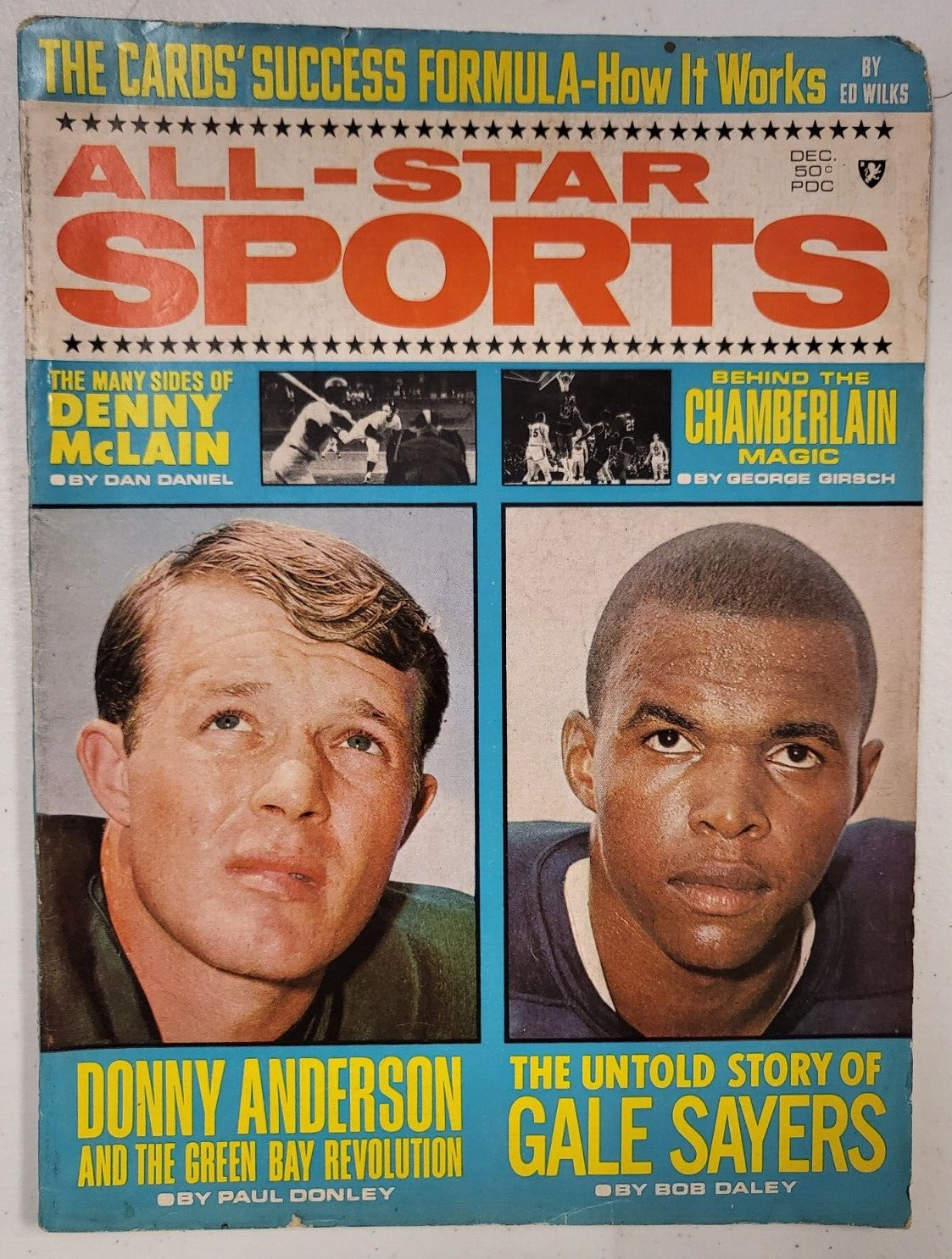 VINTAGE 1969 ALL-STAR SPORTS MAGAZINE DONNY ANDERSON GALE SAYERS COVER RARE
