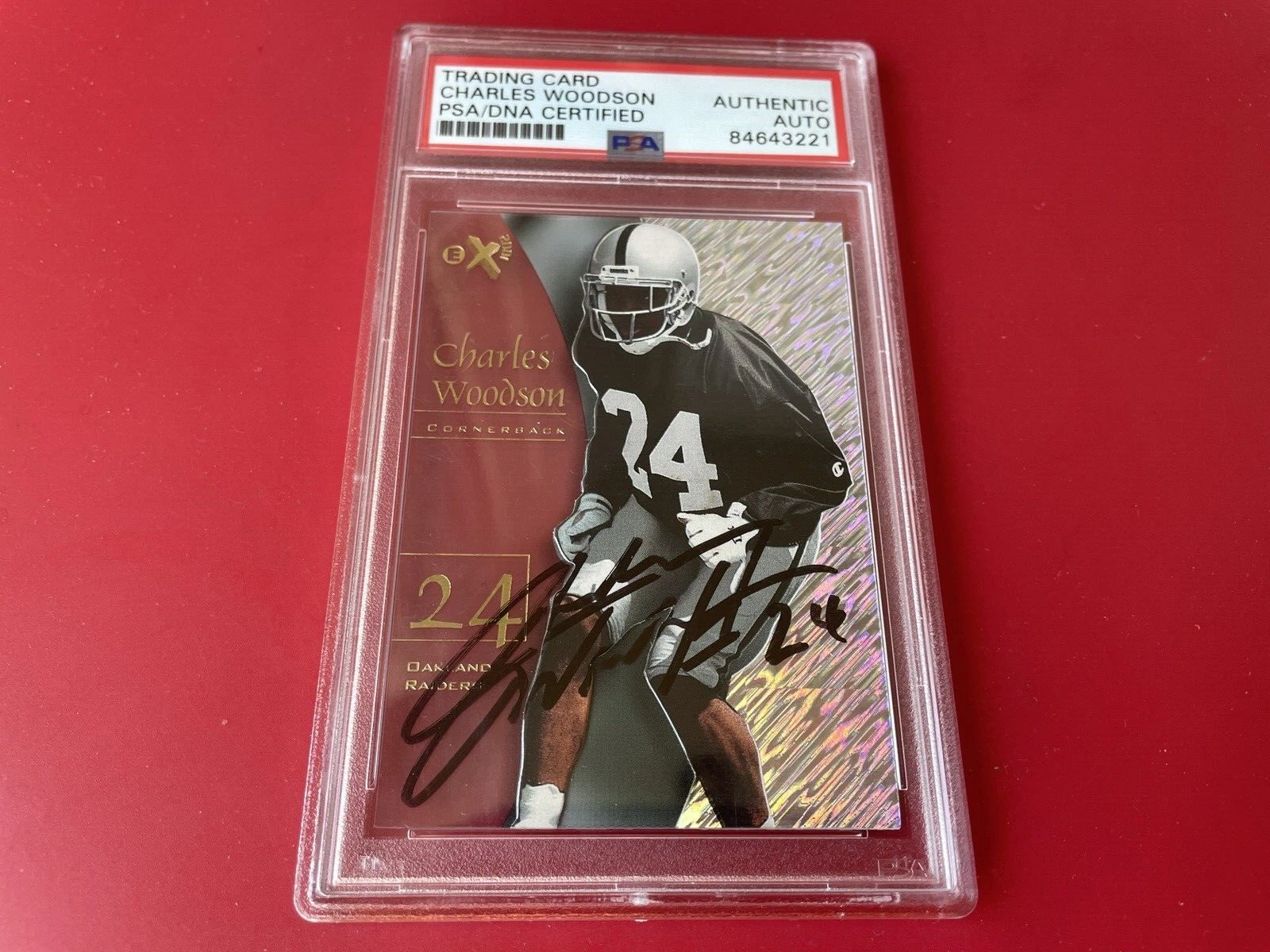 Charles Woodson 1998 Skybox E-X2001 Rookie Card #58 Signed Auto PSA/DNA
