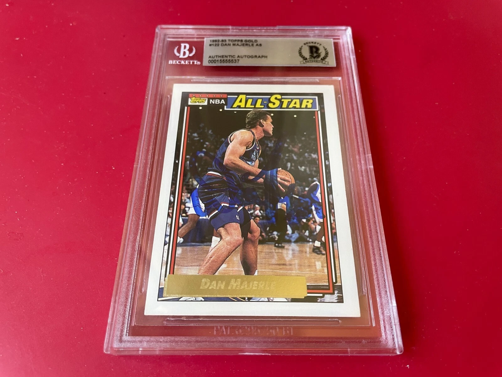 Dan Majerle Suns 1992-93 Topps Gold Card Signed Auto BAS Slabbed
