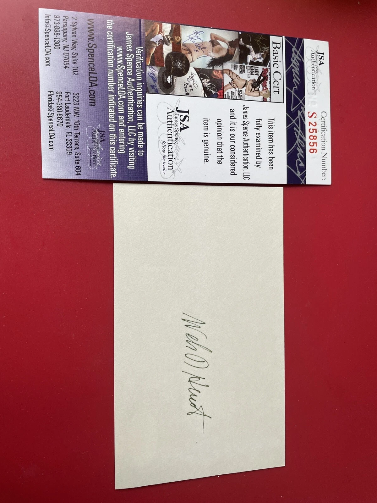 William Hewlett H-P Founder Signed Auto Index Card JSA Certified COA
