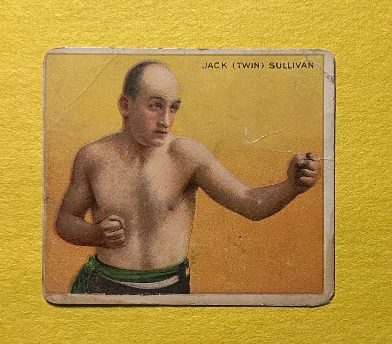 1910 T-218 CHAMPIONS JACK (TWIN) SULLIVAN BOXING CARD
