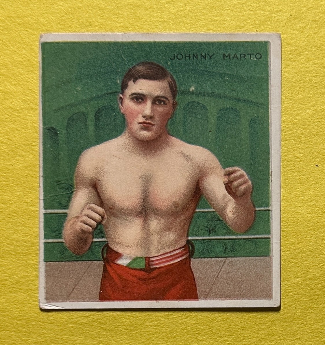 1910 T-218 CHAMPIONS JOHNNY MARTO BOXING CARD COLLECTIBLE MEMORABILIA