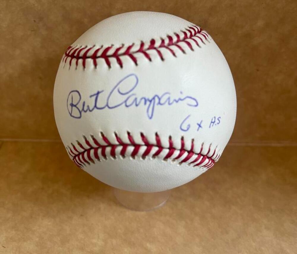 BERT CAMPANERIS A'S 6X AS SIGNED AUTO M.L. BASEBALL BECKETT AUTHENTICATED
