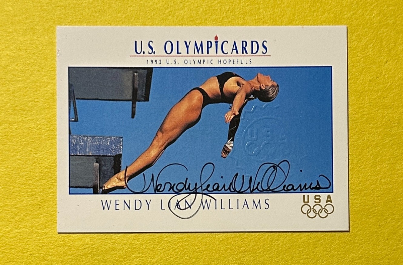 1992 IMPEL WENDY LIAN WILLIAMS U.S. OLYMPICARDS DIVING AUTOGRAPH #38 USA
