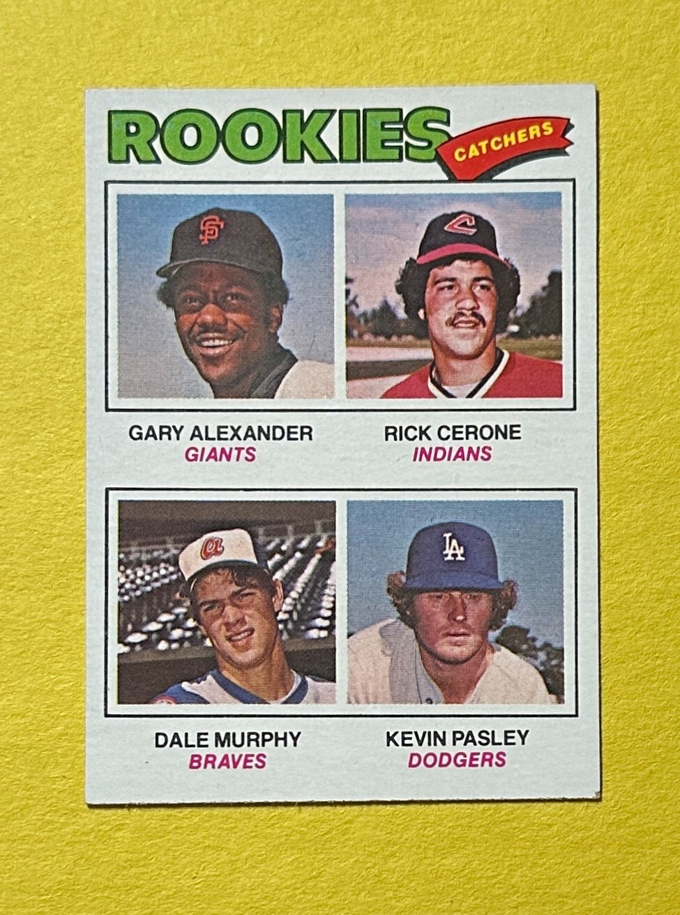 1977 TOPPS ROOKIE CATCHERS ALEXANDER CERONE MURPHY PASLEY #476

