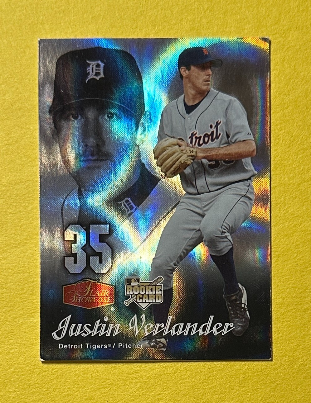 2006 FLAIR SHOWCASE JUSTIN VERLANDER FIELD BOX #108 ROOKIE CARD TIGERS
