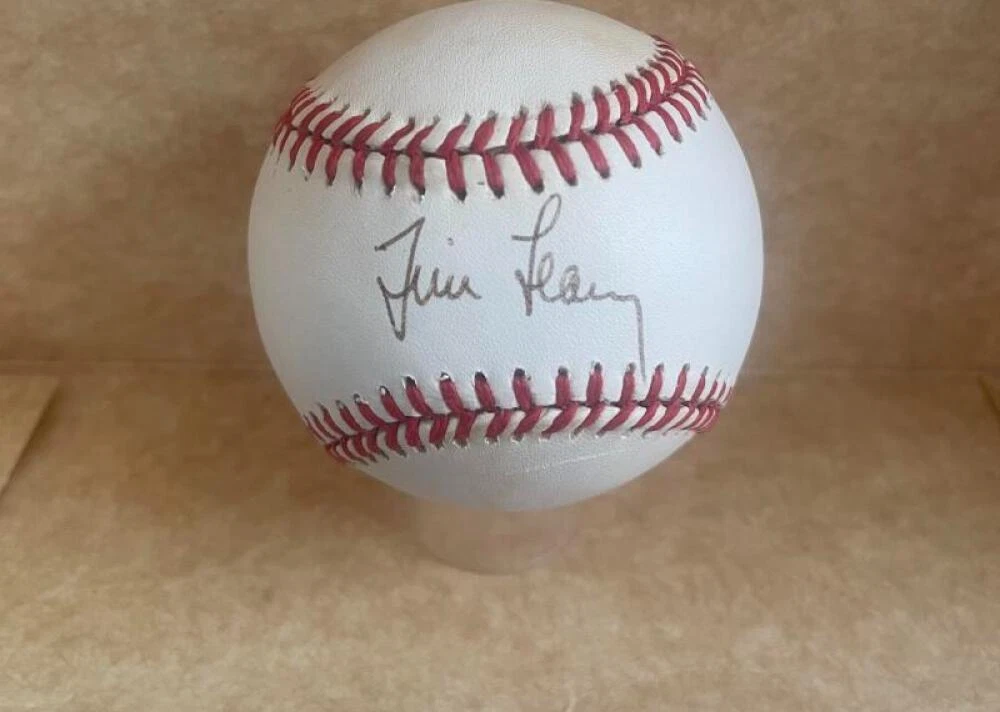 TIM LEARY DODGERS/METS SIGNED AUTO N.L. BASEBALL BAS AUTH
